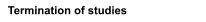 Termination of studies
